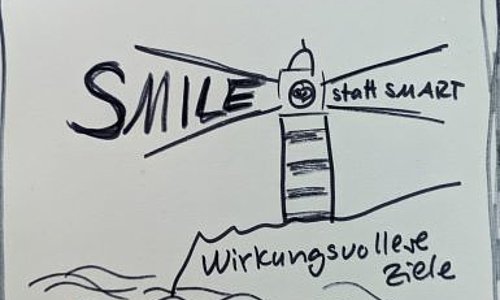 leuchtturm mit der schrift smile statt smart